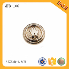 MFB106 Venta al por mayor del oro modificado para requisitos particulares del oro del botón de los pantalones vaqueros